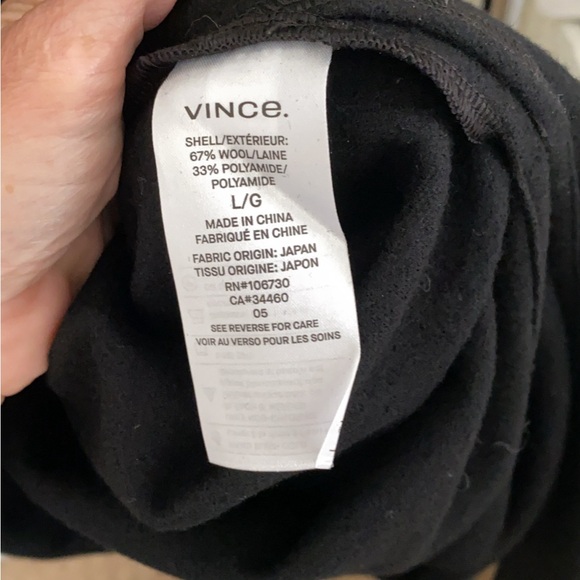 Vince black wool mock neck mockneck sleeveless midi dress size L Large - Picture 4 of 4